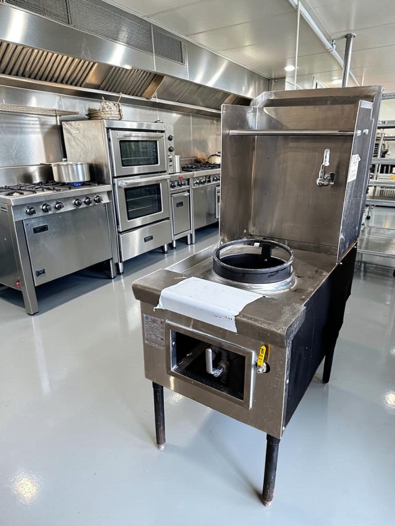 Outstanding Condition – ABC Restaurant Equipment ABC-1 – Commercial Single-Hole Chinese Wok Range – 23-Tip Jet Burner – 110,000 BTU – Natural Gas – NSF Certified – Fully Tested & Operational!
