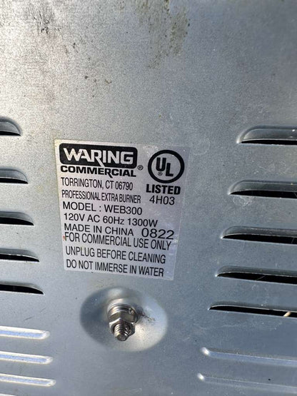 Excellent Condition – Waring WEB300 – Commercial Single Burner Hot Plate – 120V – UL Listed – Fully Tested & Operational!
