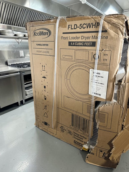 Top-Tier Condition – KoolMore FLD-5CWHP – 24" Ventless Heat Pump Front Load Dryer – 4.4 Cu. Ft. – 240V – New!