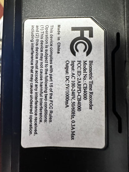 Top-Tier Condition – Allied Time USA CB4000 – Biometric Employee Time Clock System – Face, Palm, Fingerprint, PIN & RFID Clock-In – Wi-Fi/LAN Connectivity – Cloud Online Reporting – New/Open Box!