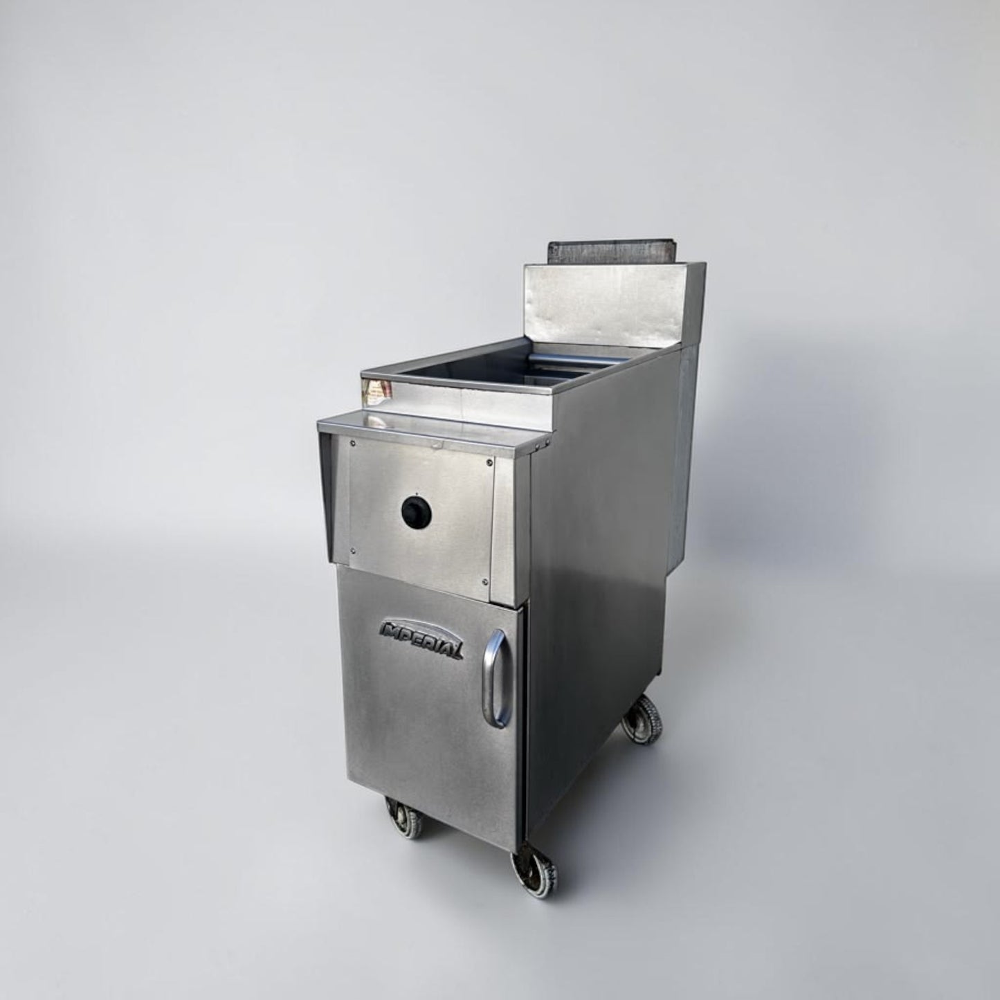 Superior Condition – Imperial 40 lb Gas Floor Fryer – Stainless Steel Commercial Deep Fryer – Natural Gas – Fully Tested & Operational!