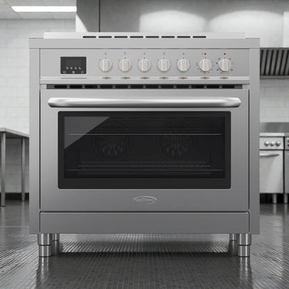 Brand New Premium Condition – KoolMore KM-FR36EE-SS – 36 in. Professional Electric Range – Stainless Steel with Legs – 4.3 Cu. Ft. – UL Certified – Never Used in Original Box!