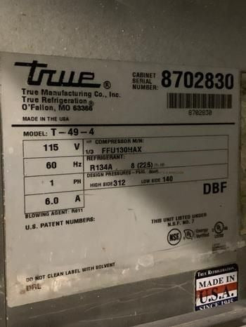 Exceptional Condition – True T-49-4 – Commercial 4-Door Reach-In Refrigerator – Stainless Steel – Fully Tested & Operational!