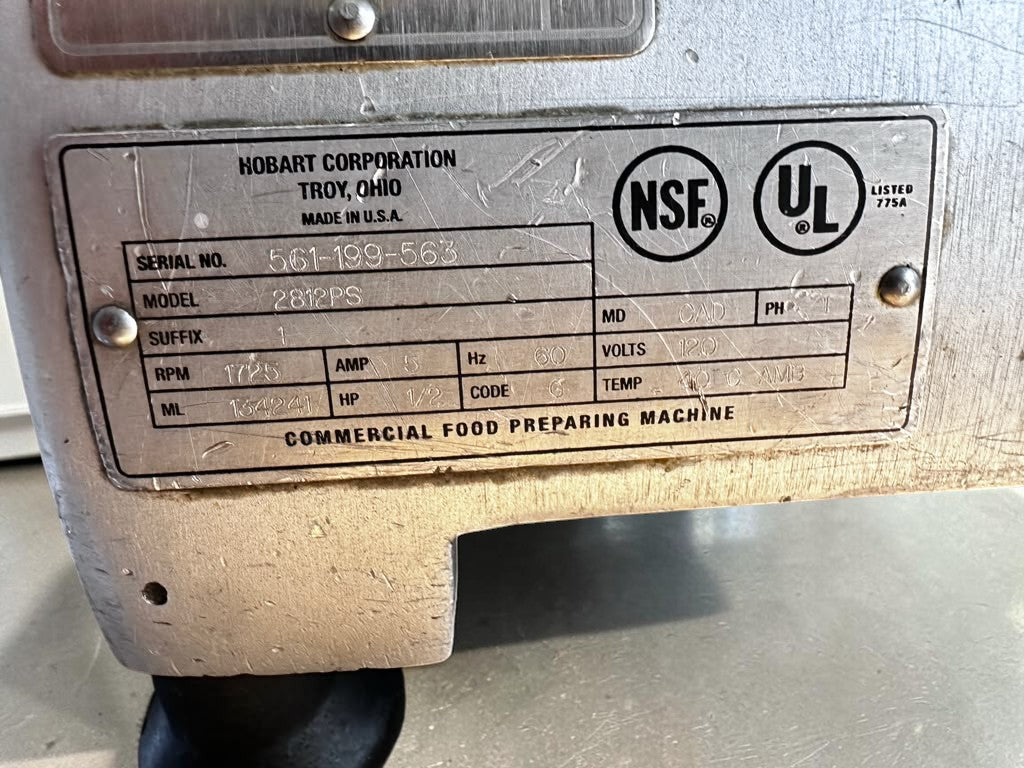 Remarkable Condition – Hobart 2812PS – Commercial Manual Meat & Deli Slicer with Integrated Portion Scale – 1/2 HP – 120V – NSF & UL Listed – Fully Tested & Operational!