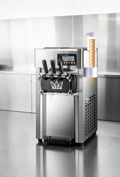 Like-New Condition – VEVOR ZM-A168 – Commercial Countertop Soft Serve Ice Cream Machine – 2+1 Flavor – 5 Gal/H – 110V – 1200W – Fully Tested & Operational!