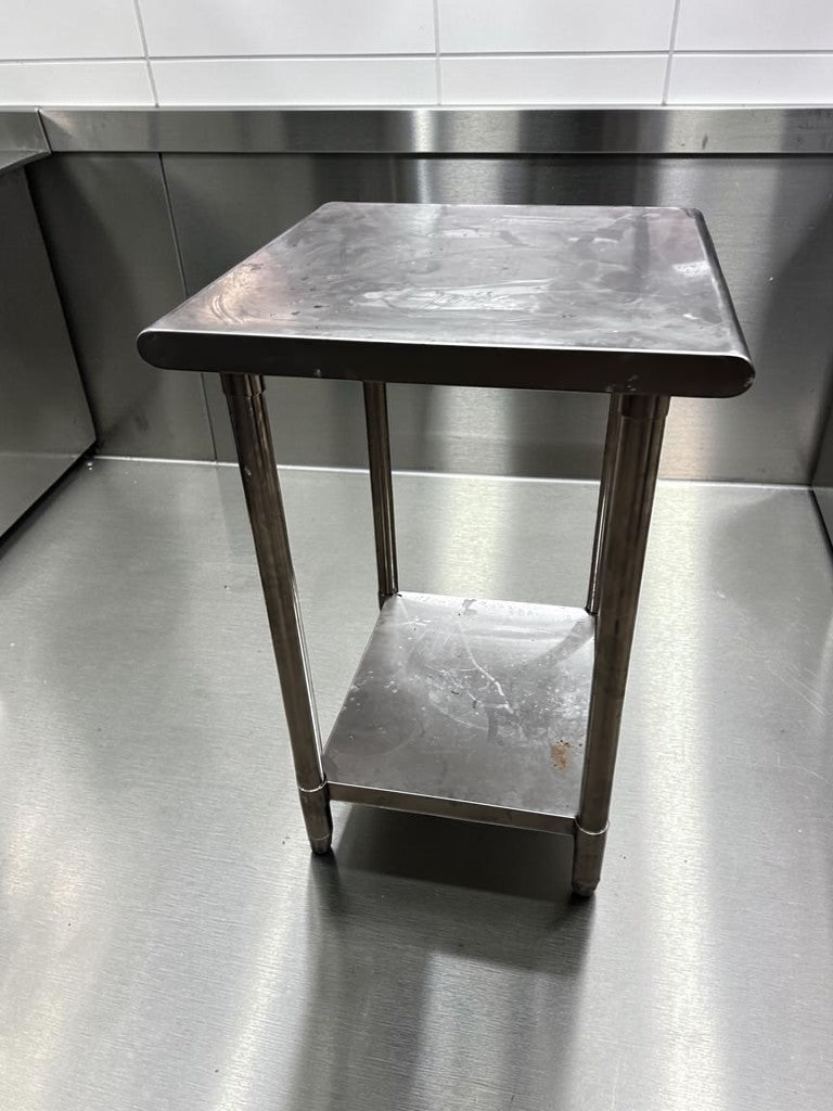 Immaculate Condition – All Stainless Steel 24” x 24” Commercial Work Table – Prep Table – Ready for Commercial Use!