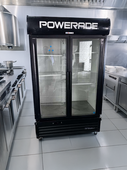 Exceptional Condition – True GDM-43EM Commercial Glass Door Merchandiser Refrigerator – 2 Door Display Cooler – 115V – Fully Tested & Operational!