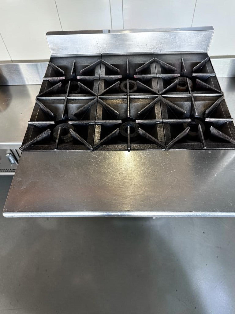 Optimal Condition – Vulcan – 36" Commercial 6-Burner Countertop Gas Hot Plate / Range – 150,000 BTU – Heavy Cast-Iron Grates – Fully Tested & Operational!