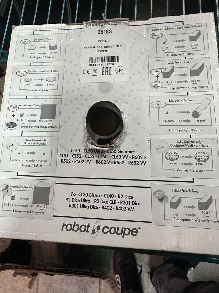 Brand New Condition – Robot Coupe 28163 – RG5 Grating Disc – Commercial Food Processor Attachment!