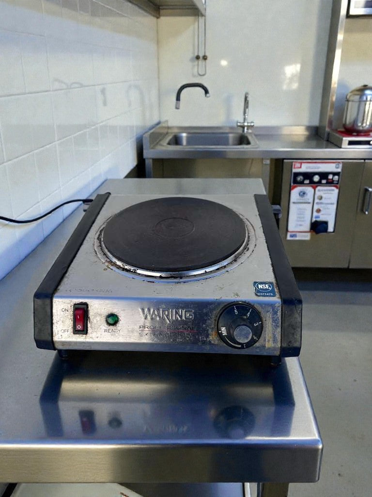 Excellent Condition – Waring WEB300 – Commercial Single Burner Hot Plate – 120V – UL Listed – Fully Tested & Operational!