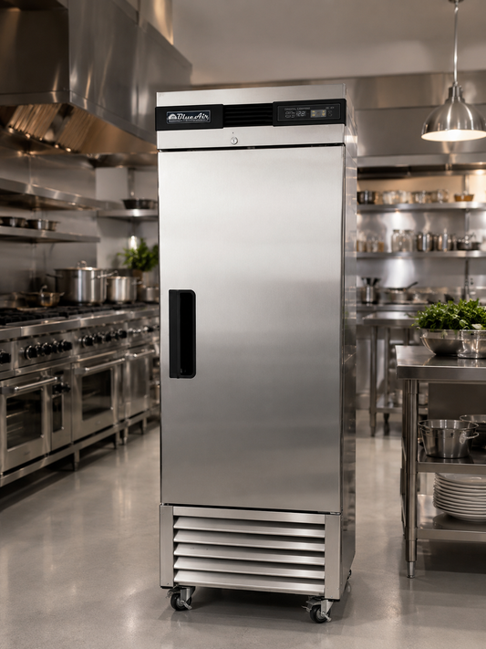 Exceptional Condition – Blue Air BSF23-HC – 26.75" One-Section Solid Door Reach-In Freezer – 23 Cu. Ft. – 115V – Fully Tested & Operational!