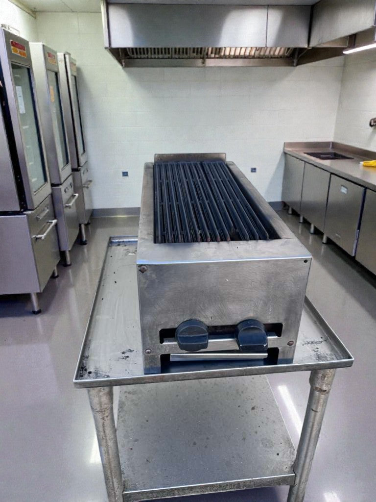 Outstanding Condition – Commercial Gas Charbroiler / Lava Rock Grill – 24" Wide – Stainless Steel – Fully Tested & Operational!