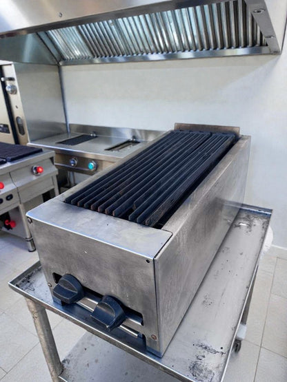 Outstanding Condition – Commercial Gas Charbroiler / Lava Rock Grill – 24" Wide – Stainless Steel – Fully Tested & Operational!