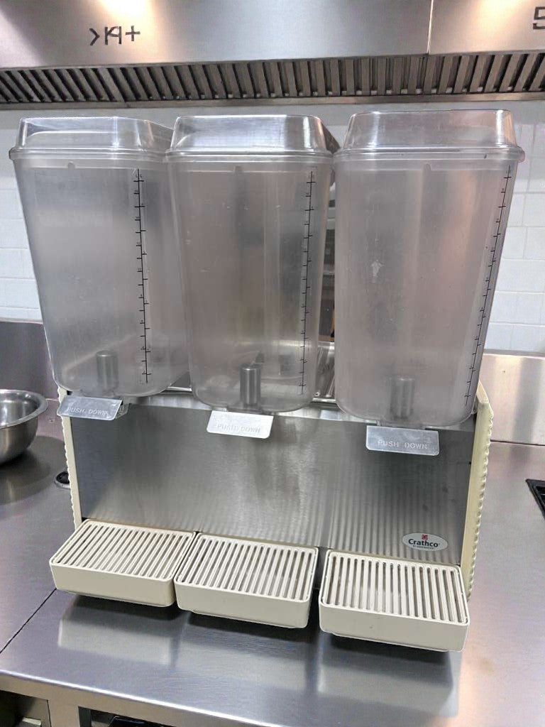 Exceptional Condition – Crathco D35-4 – Triple Bowl Refrigerated Cold Beverage Dispenser – 115V – NSF & UL Listed – Fully Tested & Operational!