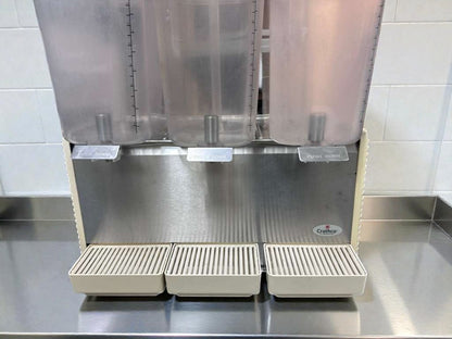 Exceptional Condition – Crathco D35-4 – Triple Bowl Refrigerated Cold Beverage Dispenser – 115V – NSF & UL Listed – Fully Tested & Operational!