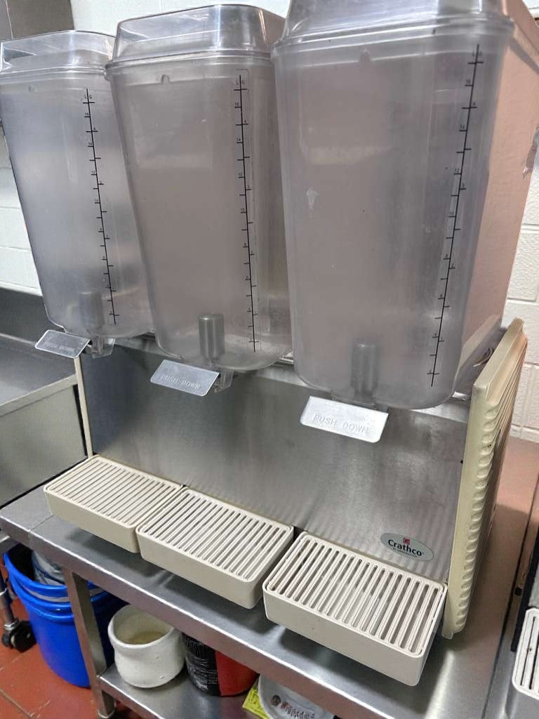 Exceptional Condition – Crathco D35-4 – Triple Bowl Refrigerated Cold Beverage Dispenser – 115V – NSF & UL Listed – Fully Tested & Operational!
