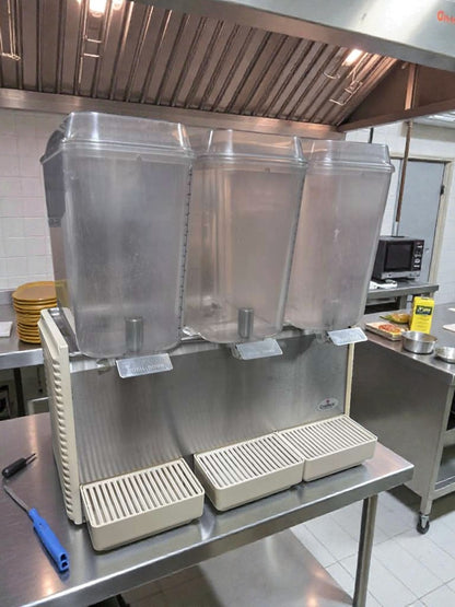 Exceptional Condition – Crathco D35-4 – Triple Bowl Refrigerated Cold Beverage Dispenser – 115V – NSF & UL Listed – Fully Tested & Operational!