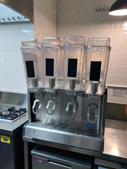 Excellent Condition – Crathco CS-4E/2D/3D-16 – Commercial Cold Beverage Dispenser – 4 Bowl – NSF & UL Listed – Fully Tested & Operational!