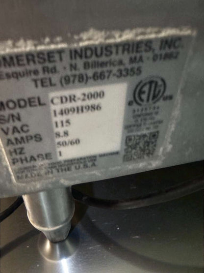 Outstanding Condition – Somerset CDR-2000 – Commercial Countertop Dough Roller / Sheeter – 115V – ETL & NSF Listed – Fully Tested & Operational