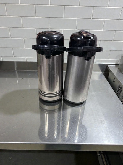 Premium Condition – Stainless Steel Commercial Airpot Beverage Dispensers – 1.9 Liter – NSF / ETL Listed – Fully Tested & Operational (Qty 2)