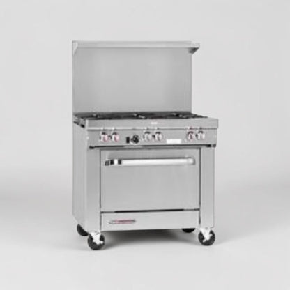 Exceptional Condition – Southbend S36D – 36" Commercial 6-Burner Natural Gas Range with Standard Oven – 203,000 BTU – Fully Tested & Operational!