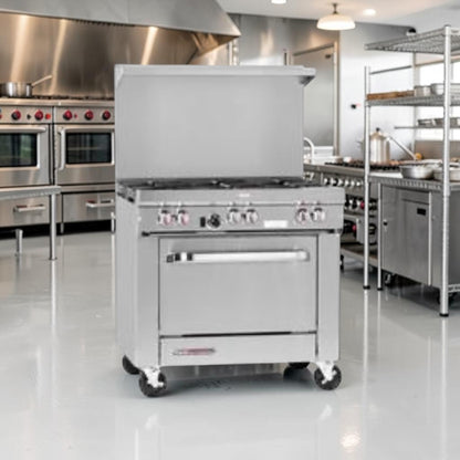 Exceptional Condition – Southbend S36D – 36" Commercial 6-Burner Natural Gas Range with Standard Oven – 203,000 BTU – Fully Tested & Operational!