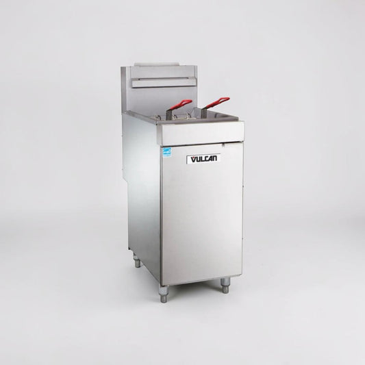 Superb Condition – Vulcan 1VEG35M Natural Gas Floor Fryer – 35–40 lb Capacity – 70,000 BTU – ENERGY STAR – Fully Tested & Operational!