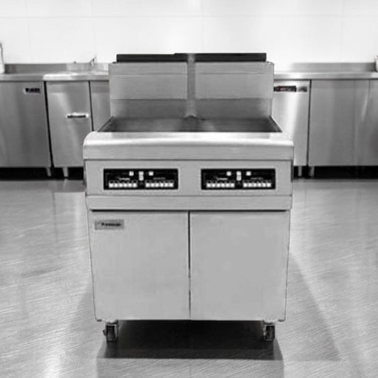 Prime Condition – Frymaster FPP245 – Commercial Gas Fryer Battery – Split Pots Design – Built-In Filtration System – Fully Tested & Operational!