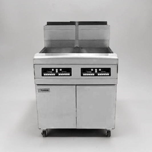 Prime Condition – Frymaster FPP245 – Commercial Gas Fryer Battery – Split Pots Design – Built-In Filtration System – Fully Tested & Operational!
