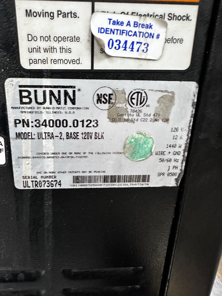 Prime Condition – BUNN Ultra-2 Black – Commercial Double 3-Gallon Slushy & Frozen Drink Machine – 120V – Fully Tested & Operational!