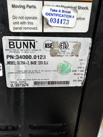 Prime Condition – BUNN Ultra-2 Black – Commercial Double 3-Gallon Slushy & Frozen Drink Machine – 120V – Fully Tested & Operational!