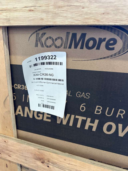 Brand New – Scratch & Dent – Koolmore 36" Gas Range with Oven