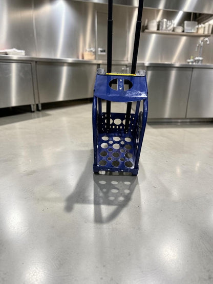 Excellent Condition – ZUCA Sport Frame – Built-In Seat Rolling Cart Frame – Navy Blue – Flashing Wheels – Fully Inspected & Ready for Use!