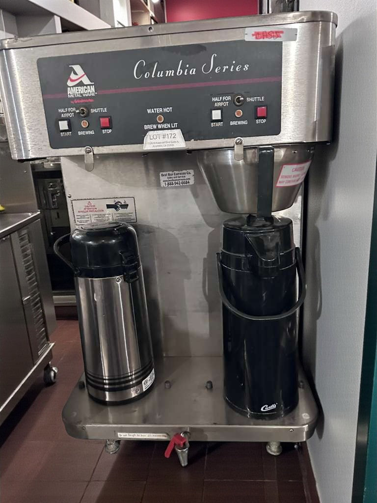 Premium Condition – American Metal Ware Columbia Series – Commercial Coffee Brewer – Dual Shuttle & Airpot – UL & NSF Listed – Fully Tested & Operational!