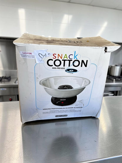 Excellent Condition – 100% Chef Snack Cotton Mini-Pro 600 – Professional Cotton Candy Machine – 115V – 600W – Fully Tested & Operational!
