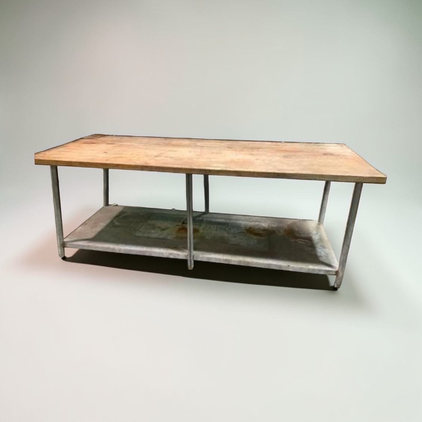 Excellent Condition – Commercial Butcher Block Prep Table – Heavy-Duty Wood Top – 96 in – Fully Tested & Operational!