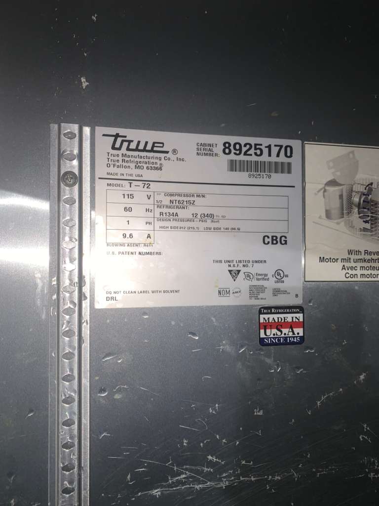 Exceptional Condition – True T-72 Commercial 3-Door Reach-In Refrigerator – 115V – Fully Tested & Working!