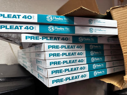 Brand New Condition – AAF Flanders PRE-PLEAT 40 LPD – Commercial MERV 8 Pleated Air Filter – Low Pressure Drop – UL 900 Classified – New Old Stock!