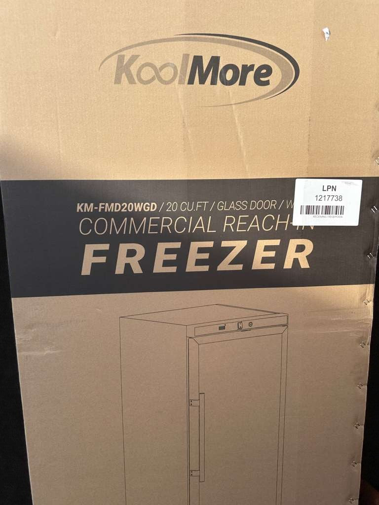Brand New – Scratch & Dent – Koolmore Commercial Reach-In Freezer with Glass Door