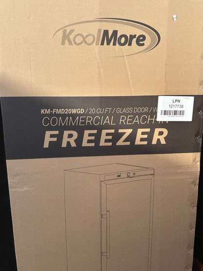 Brand New – Scratch & Dent – Koolmore Commercial Reach-In Freezer with Glass Door