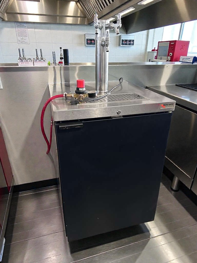 Outstanding Condition – Micro Matic Commercial Beer Kegerator – Dual Tap Draft System – Stainless Steel – Fully Tested & Operational!