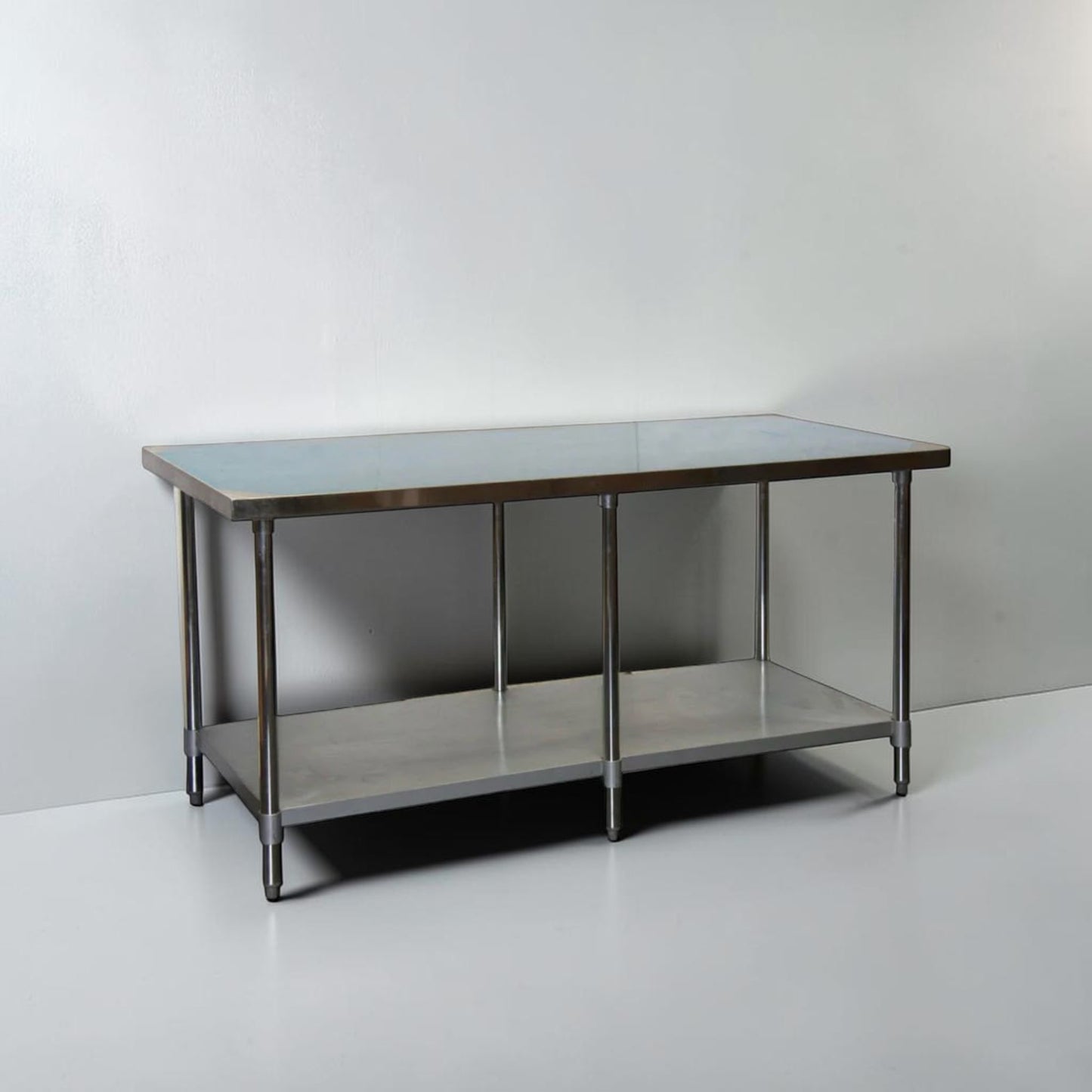 Brand New – GSW WT-EE3072 – 72" x 30" Economy Stainless Steel Work Table – Galvanized Undershelf – 6-Leg Design – ETL Certified – Brand New Scratch & Dent – Ready for Immediate Use!