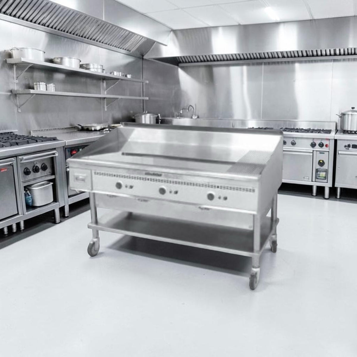 High-Grade Condition – Keating 72x30 MIRACLEAN – 72" Heavy-Duty Commercial Gas Griddle with Top-Side Cooker Attachments – 180,000 BTU – Fully Tested & Operational!