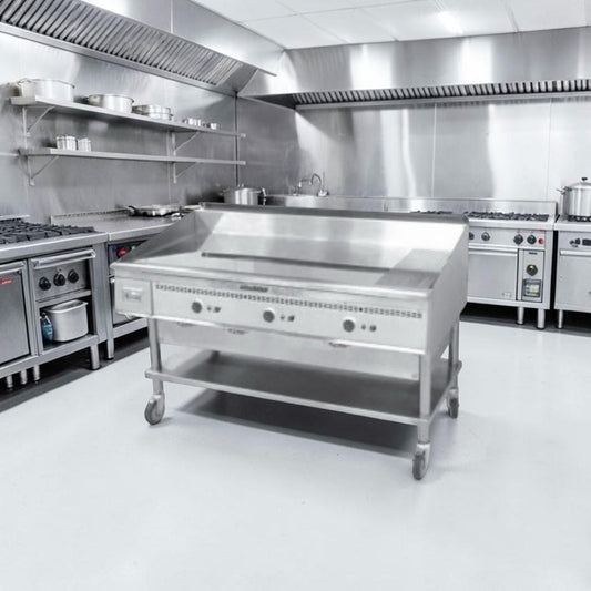 High-Grade Condition – Keating 72x30 MIRACLEAN – 72" Heavy-Duty Commercial Gas Griddle with Top-Side Cooker Attachments – 180,000 BTU – Fully Tested & Operational!