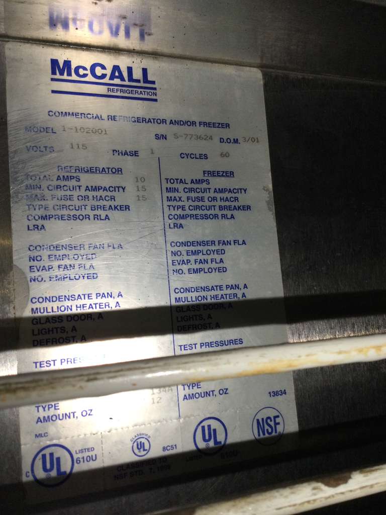 Refined Condition – McCall Commercial Reach-In Refrigerator / Freezer – 115V / Single Phase – Fully Tested & Working!