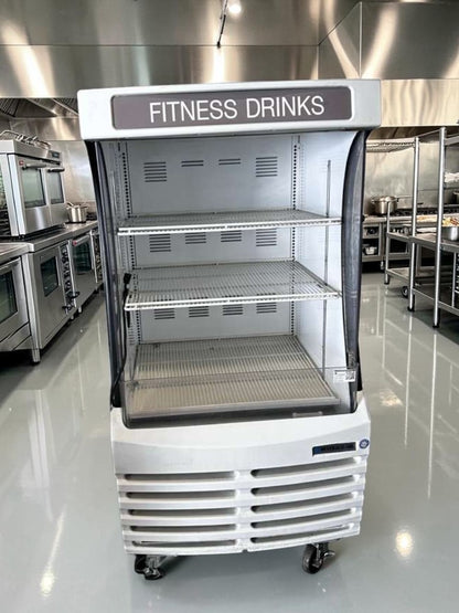 Exceptional Condition – Beverage-Air BZ13-1-W The Breeze Open Display Case – 30” Wide – 3-Tier Refrigerated Merchandiser – Fully Tested & Operational!