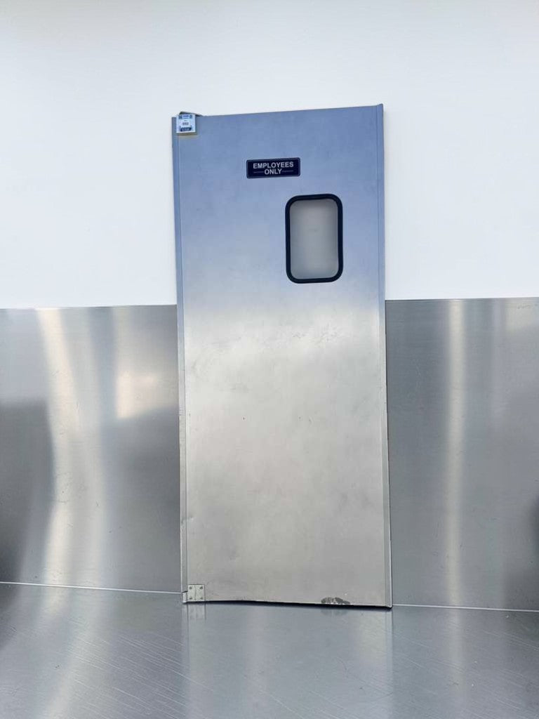 Prime Condition – GSW Commercial Aluminum Swing Door – Restaurant / Kitchen Pass-Through – 36” x 80” – Heavy-Duty – Fully Inspected & Ready for Installation!