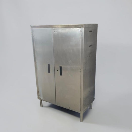 First-Class Condition – Stainless Steel Industrial Storage Cabinet – 34" x 18" x 54" – Commercial Two-Door Storage Cabinet – Ready for Restaurant Use!