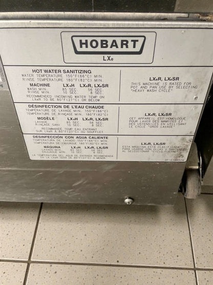 Immaculate Condition – Hobart LXe Undercounter Commercial Dishwasher - 120V / Single Phase - Fully Tested & Working!