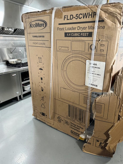 Top-Tier Condition – KoolMore FLD-5CWHP – 24" Ventless Heat Pump Front Load Dryer – 4.4 Cu. Ft. – 240V – New!